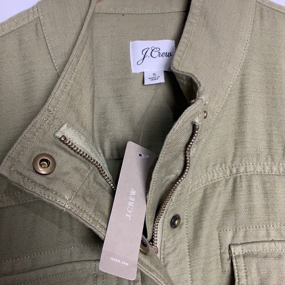 NWT J.Crew Garment Dyed Jacket Light Fatigue Utility Small - Picture 10 of 11